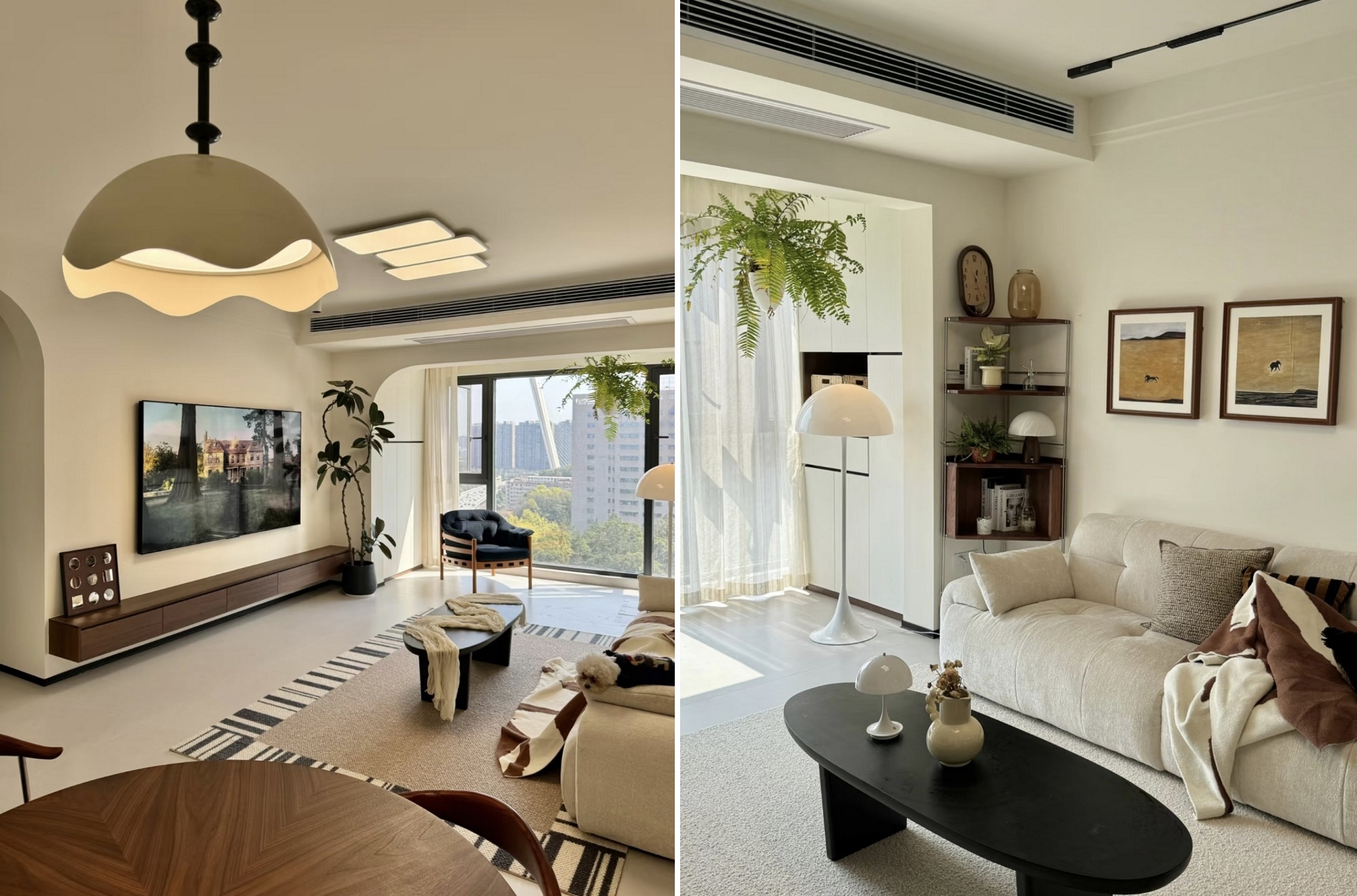 ஒரு சுவாரஸ்யமான கருப்பு, வெள்ளை மற்றும் காபி வண்ணத் திட்டம்